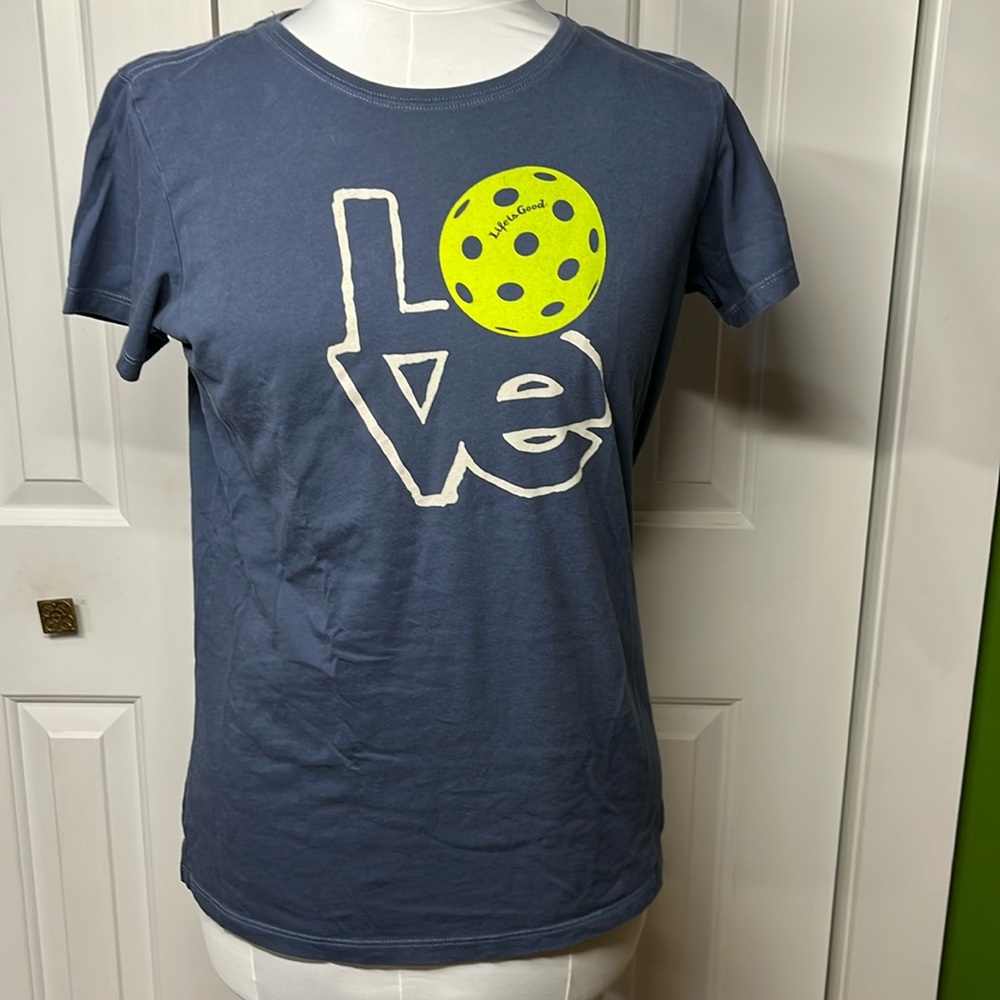 Life is Good love pickleball tee